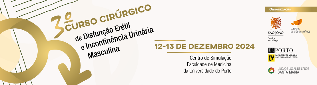 3º Curso cirúrgico de disfunção erétil e incontinência urinária masculina